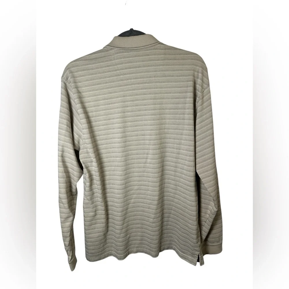 Van‎ Heusen Men’s Long Sleeve Polo Shirt Beige Size Large